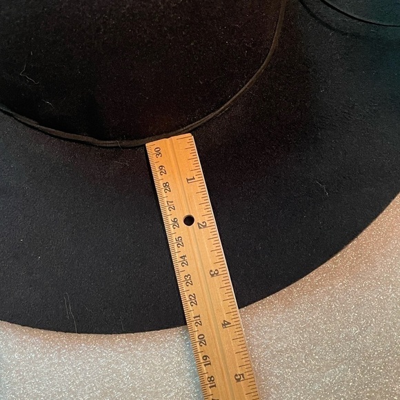 Black felt Floppy Wide Brim Hat Size M/L - Picture 7 of 10